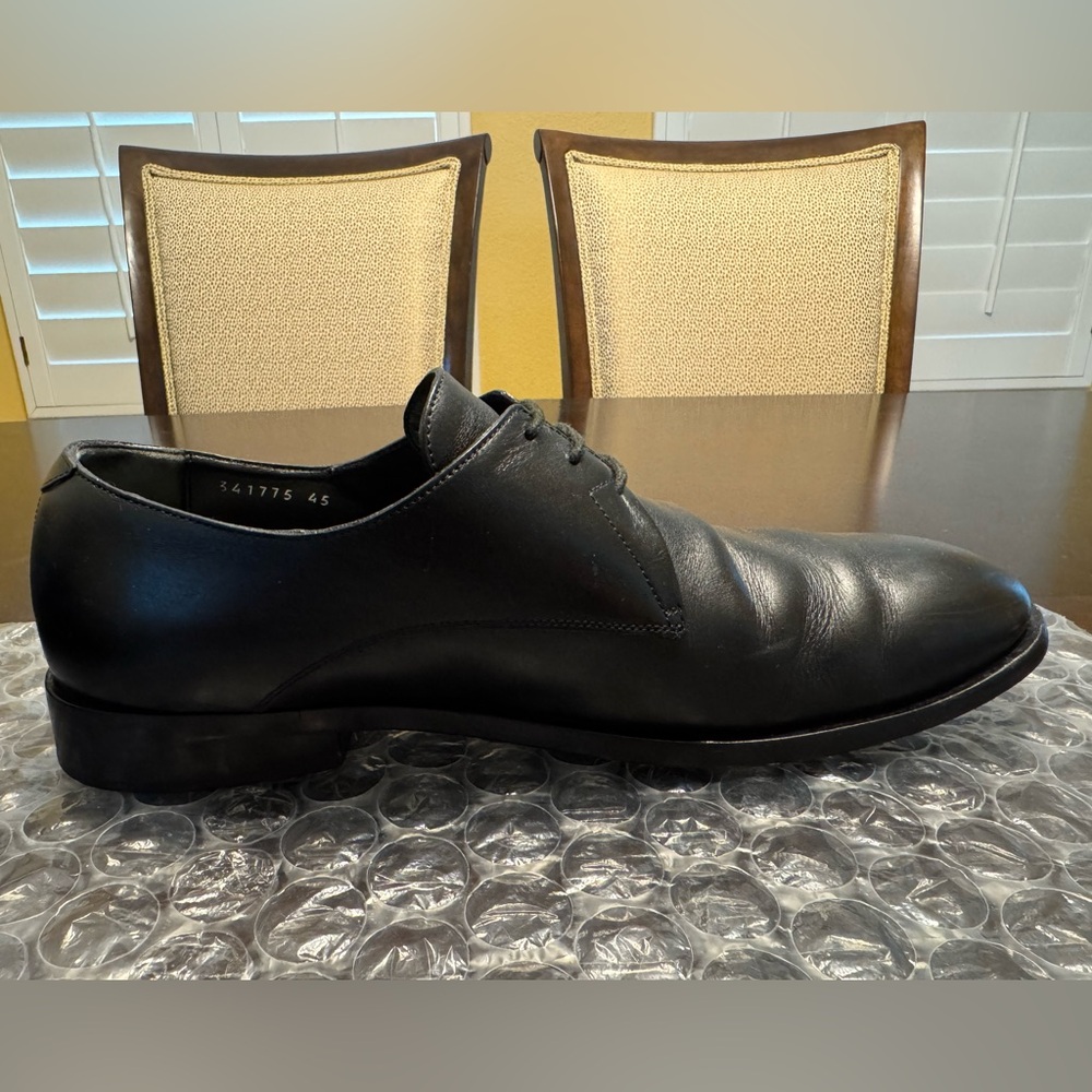 Authentic Balenciaga Black Leather Lace Up Dress Shoes Size 45 / US 12 - Picture 8 of 16